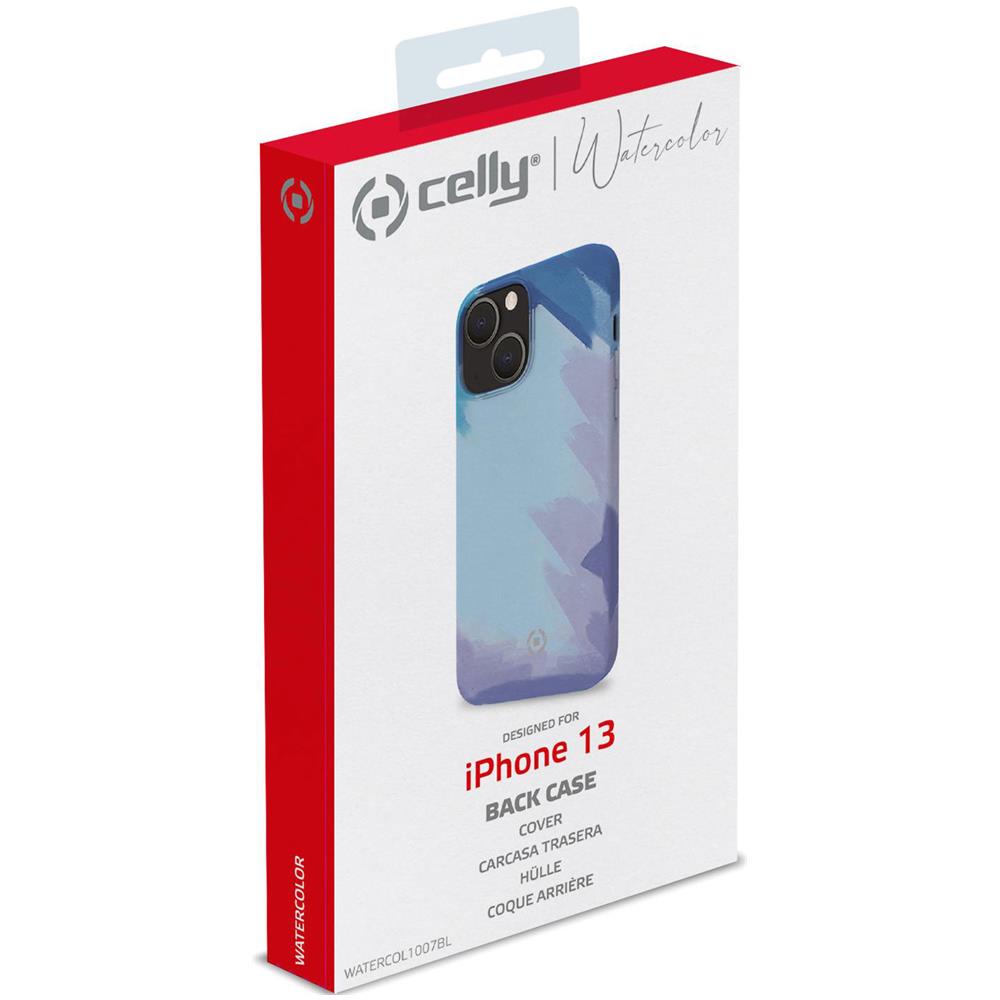 Custodia Tpu Acquerello Iphone 13 Blu - Foto 10