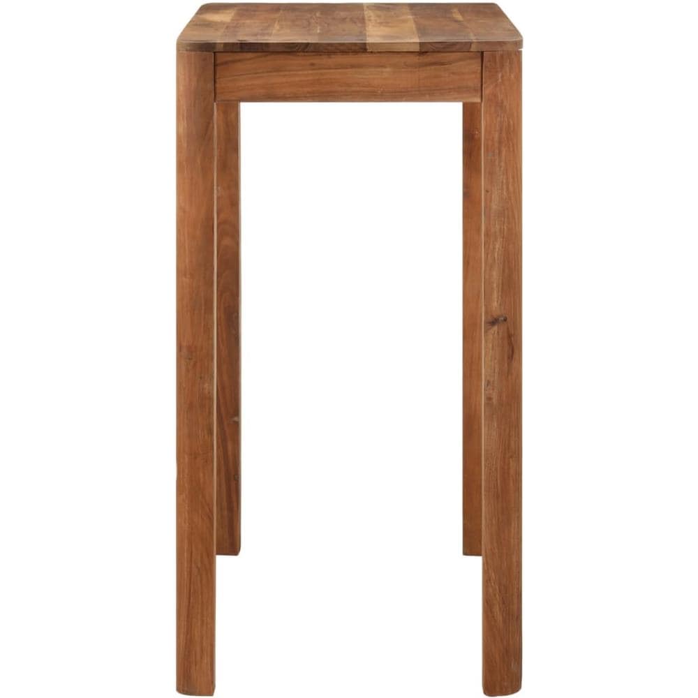 Tavolo Da Bar In Legno Acacia Finitura Sheesham 110x55x106 Cm - Foto 3