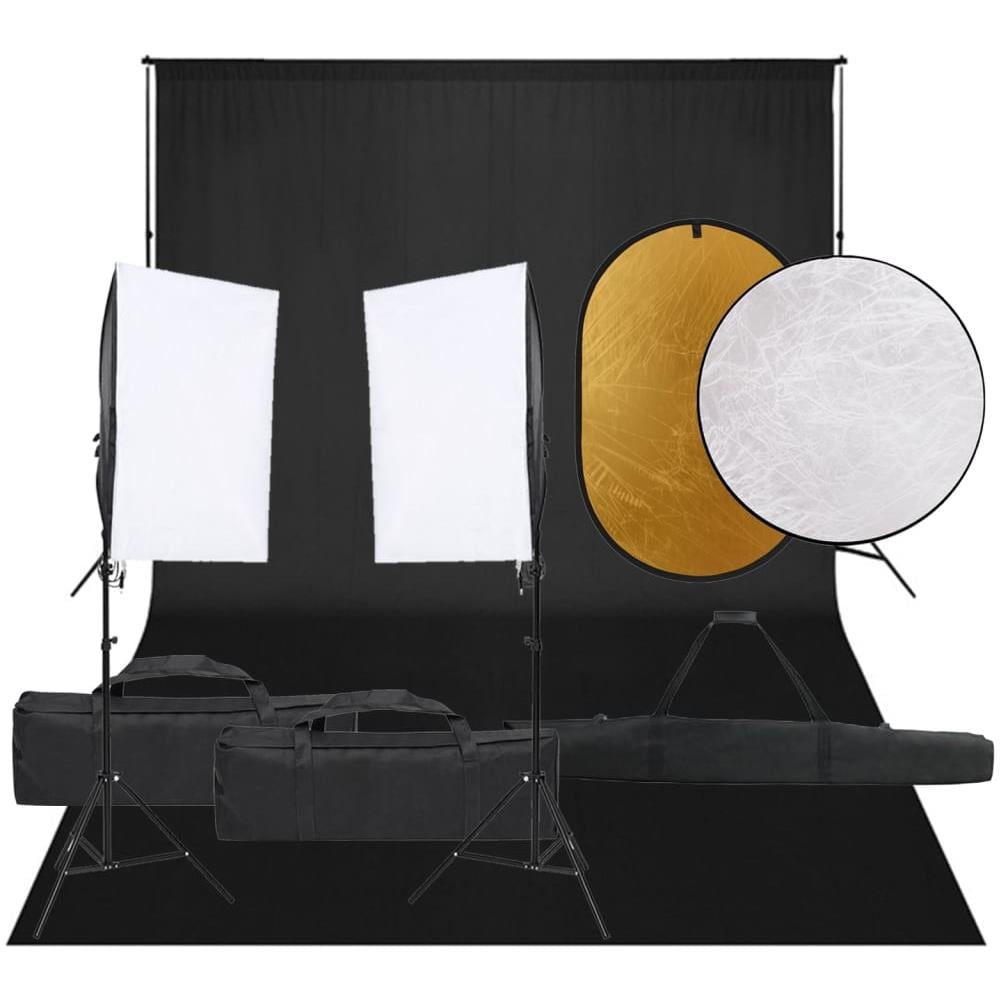 Kit Per Studio Fotografico Con Set Luci, Fondale E Riflettore - Foto 1