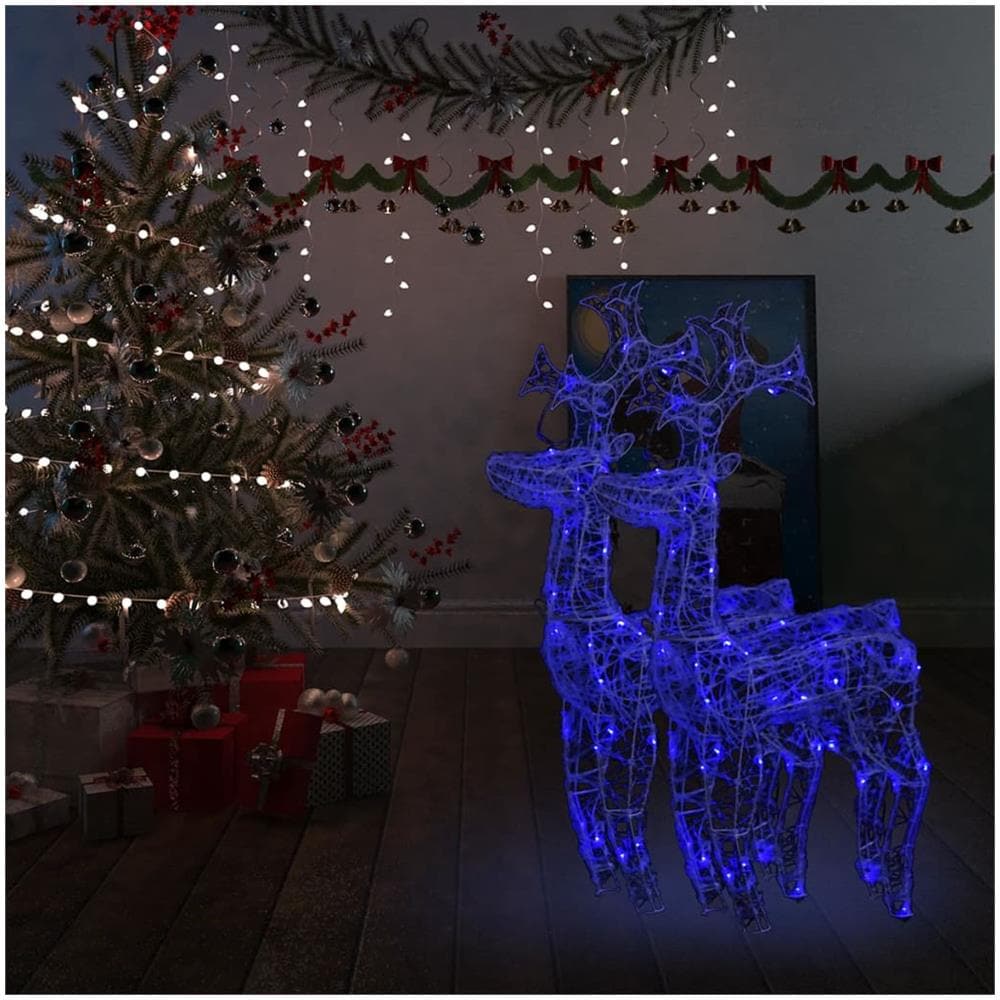 Decorazioni Natalizie Renne 2 Pz 60x16x100 Cm In Acrilico - Foto 1