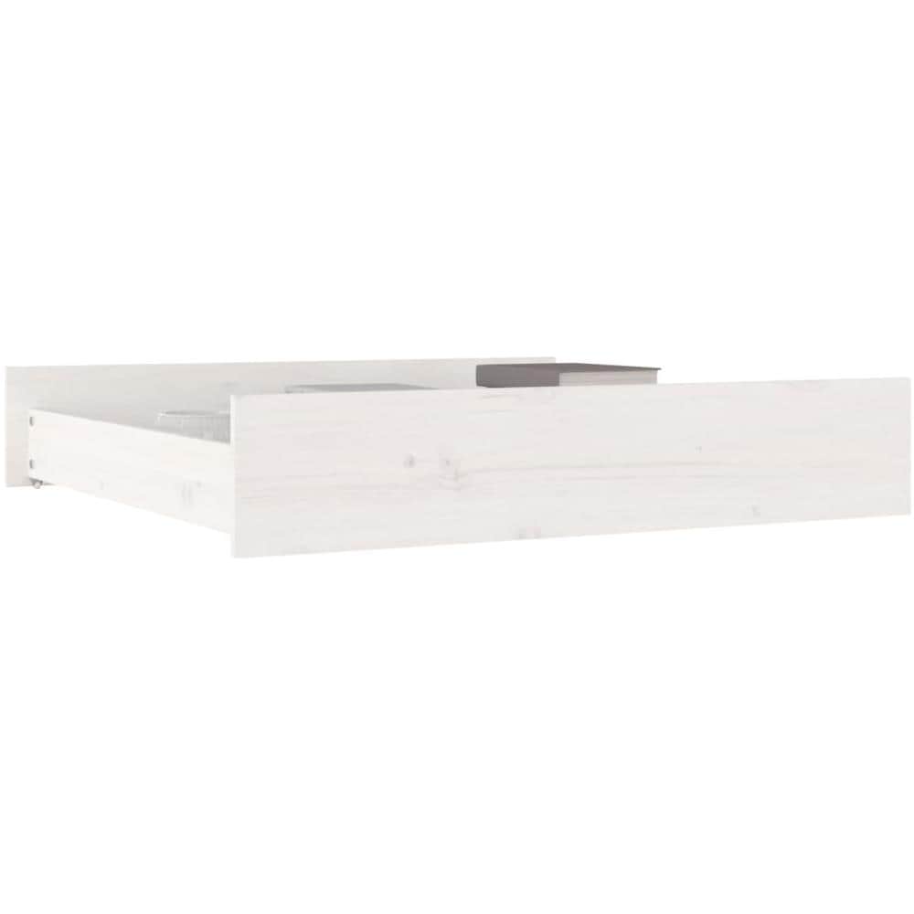 Cassetti Per Letto 2 Pz In Legno Massello Di Pino Bianco - Foto 1