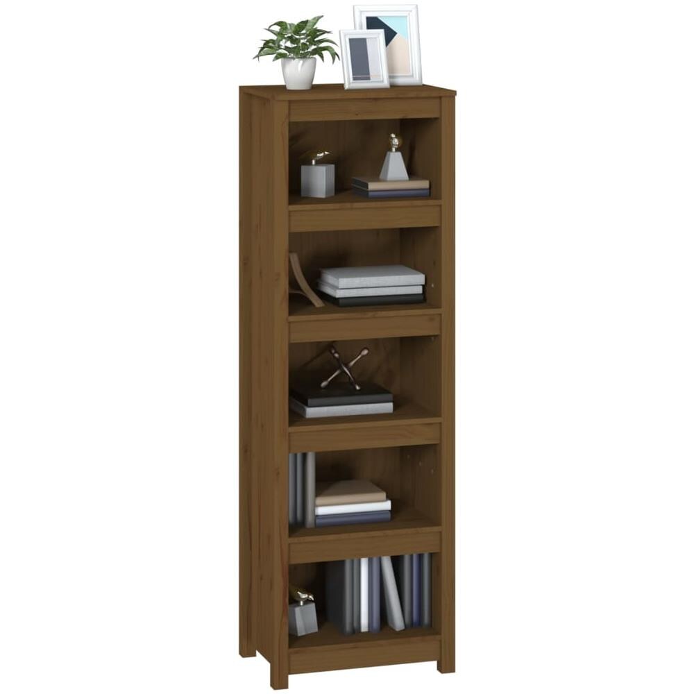 Libreria Marrone Miele 50x35x154 Cm In Legno Massello Di Pino - Foto 2
