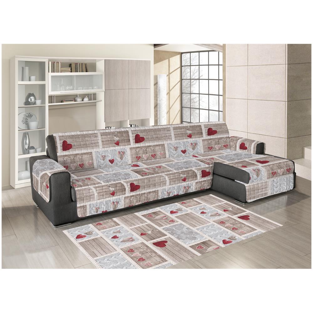 Tappeto Antiscivolo In Stampa Digitale Linea Pensieri Delicati Dis. Shabby Love 152x230 Rosso - Foto 2