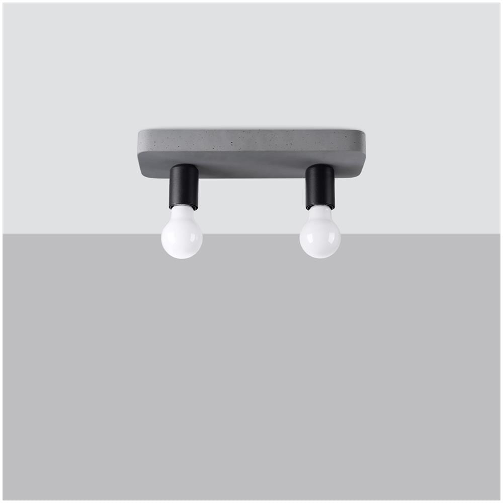 Lampada Da Soffitto Tavo 2 Sl. 1157 - Industriale Lampade Da Soffitto Grigio 10x35x13.5 Cm - Foto 2