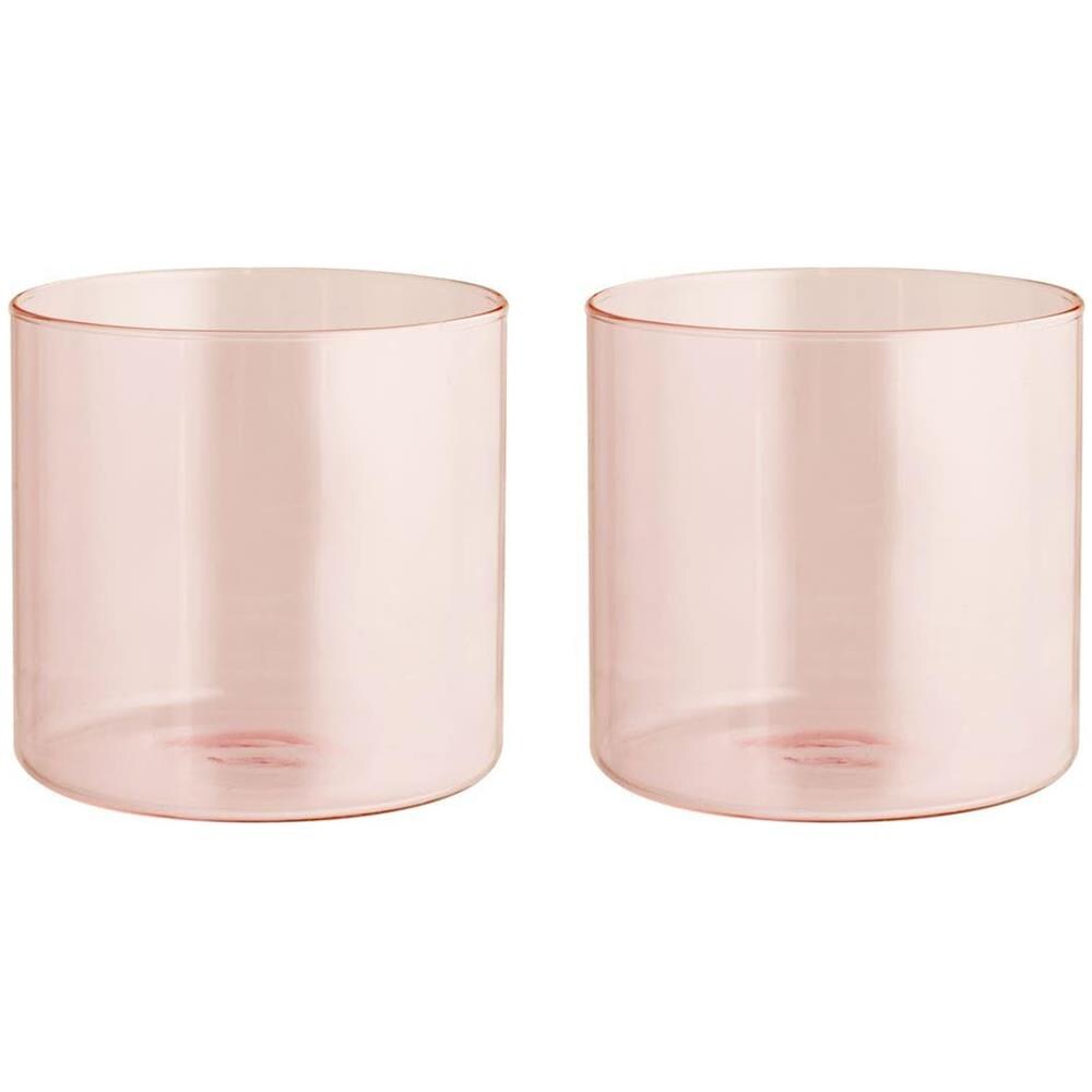 Confezione 2 bicchieri Daylight in vetro borosilicato rosa cl 33 - Foto 1