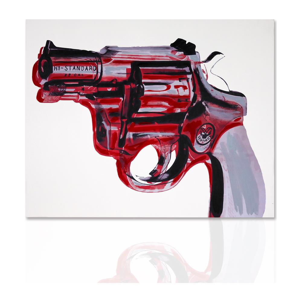 Declea quadro moderno magnum revolver pronto da appendere pittura ... Soggiorno pronto