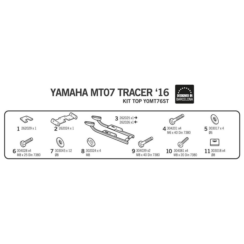 Attacchi Top Master Yamaha Mt07 Tracer Attrezzatura 2016 - Foto 3