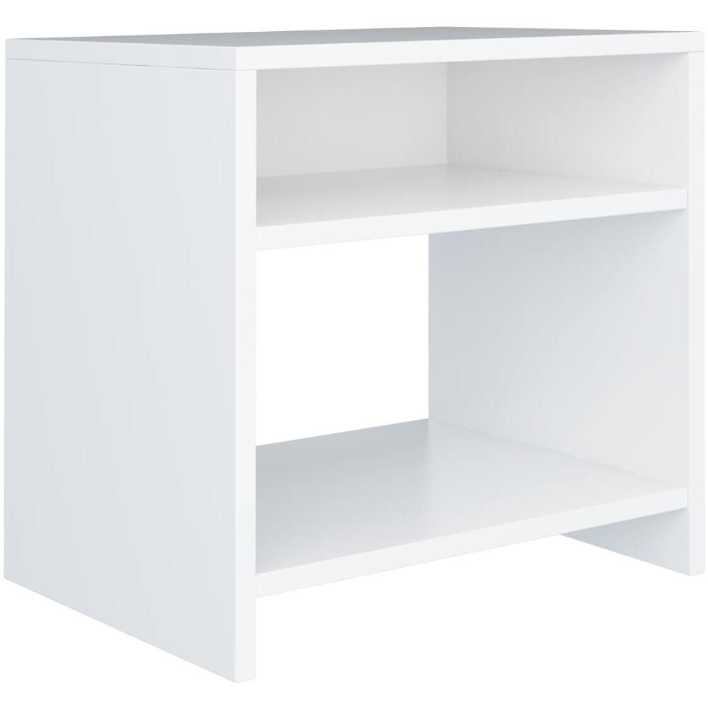 Comodino Bianco 40x30x40 cm Legno Ingegnerizzato - Foto 2
