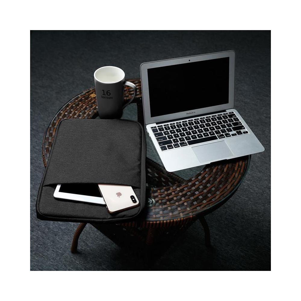 Cadorabo Borsa Di Protezione Per Computer Portatile / Tablet Da 13.3 Pollici In Nero - Borsa Per Computer Portatile In Tessuto Con Fodera In Velluto E Scomparto Con Zip Antigraffio - Foto 7