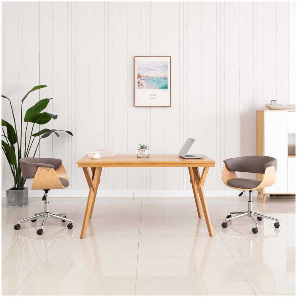 Sedia Da Pranzo Grigio Talpa In Legno Piegato E Tessuto - Foto 1