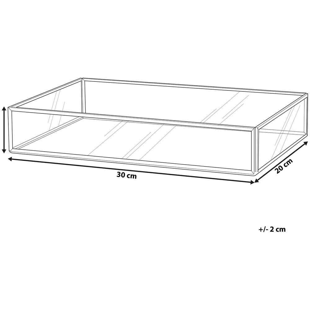 Vassoio Decorativo Specchiato Color Argento Grenoble - Foto 2