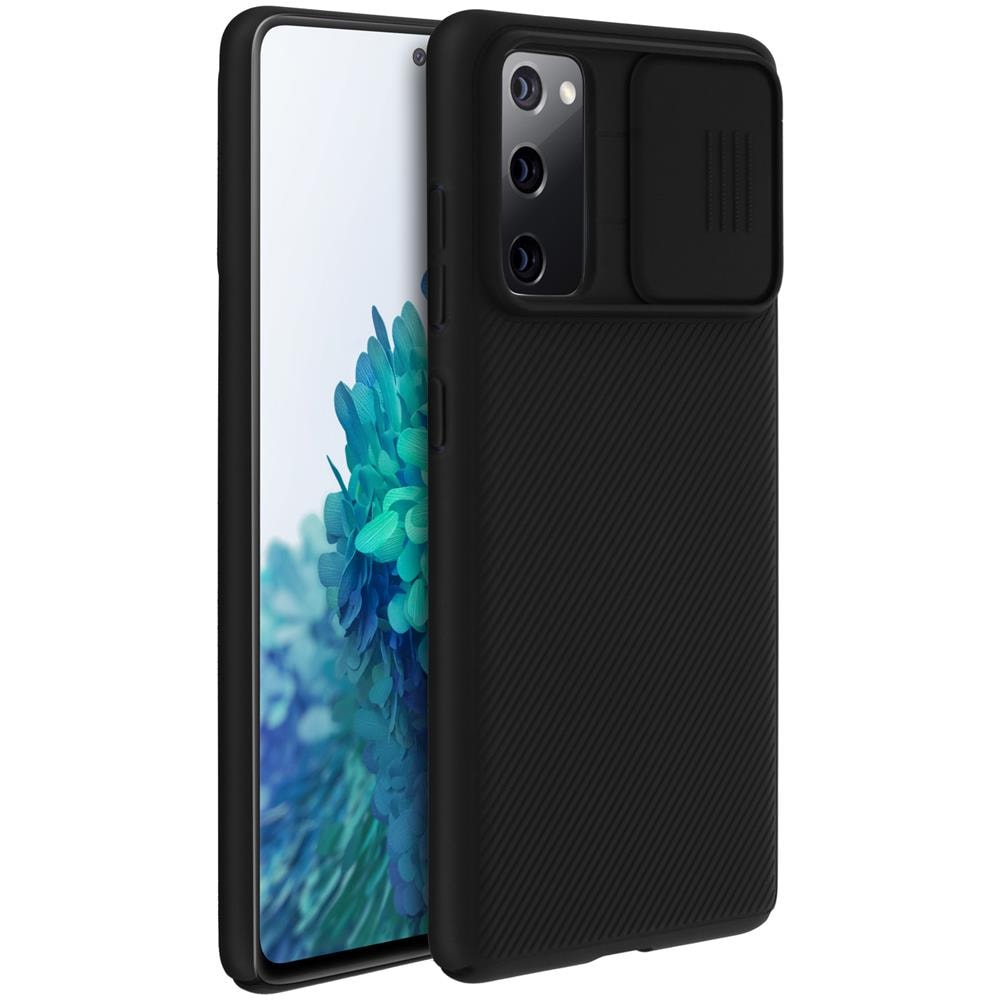Cover Galaxy S20 Fe Protezione Finitura Striata Copertura Fotocamera Slide Nero - Foto 1
