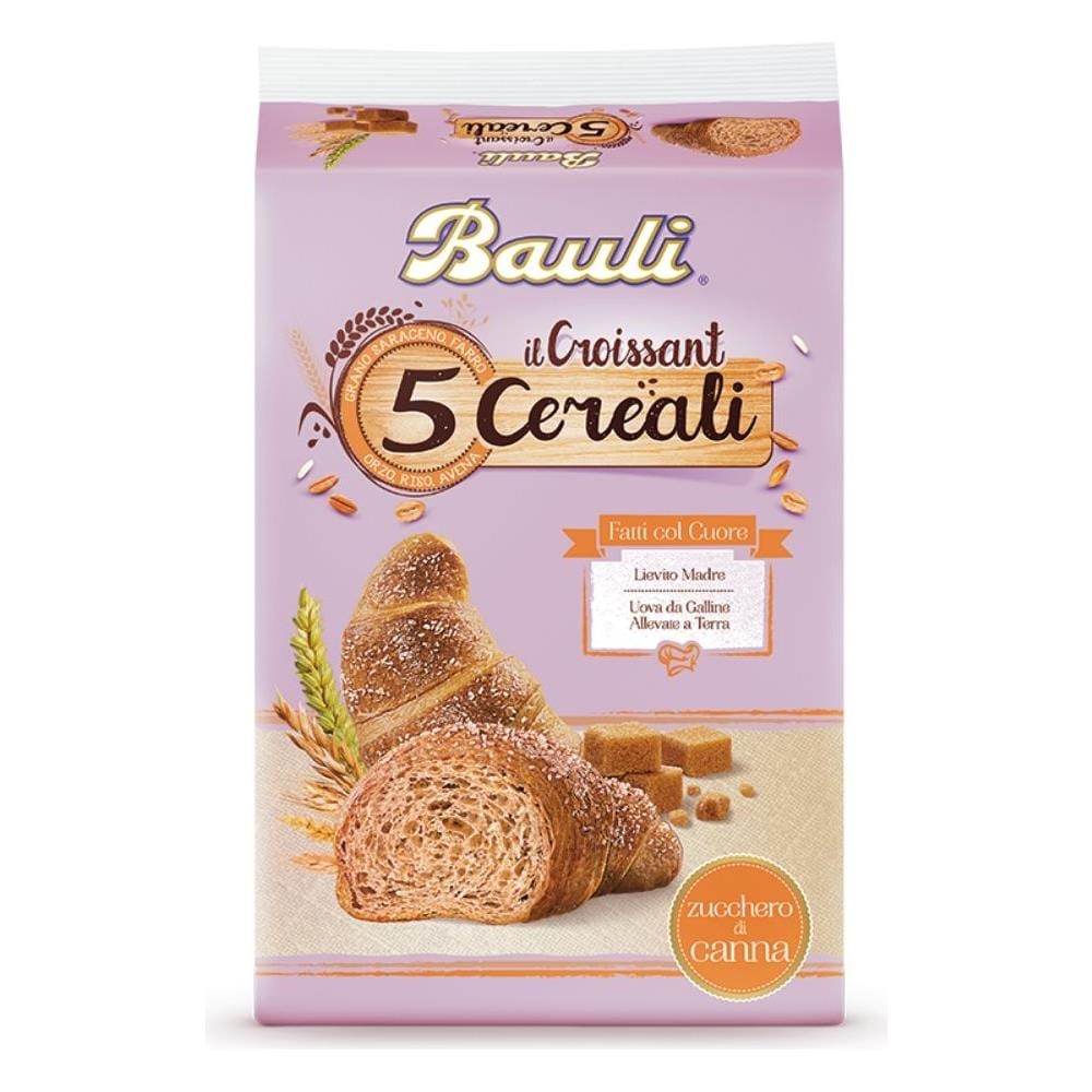 Bauli Croissant Ai 5 Cerali Con Zucchero Di Canna In Confezione Da 6 Croissant - 240 Grammi Totali - Foto 1