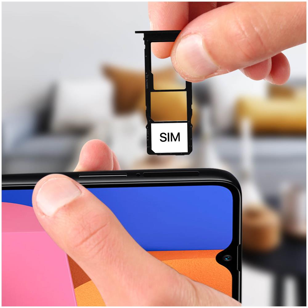 Slot Sostitutivo Scheda Samsung Galaxy A20s 2x Nano Sim E Micro Sd Nero - Foto 2