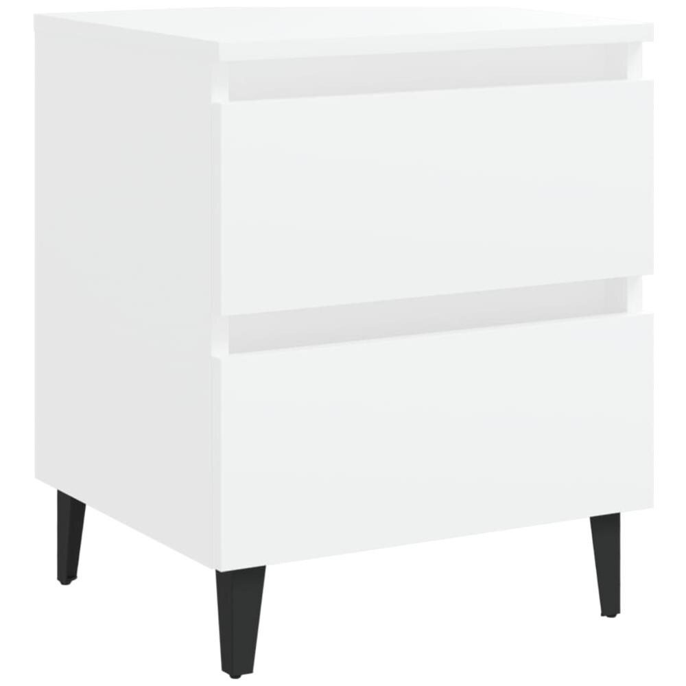 Comodino Bianco 40x35x50 cm in Legno Multistrato - Foto 2