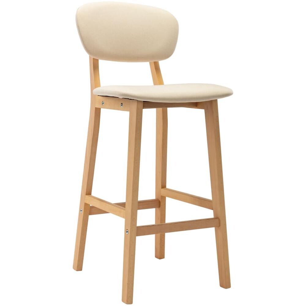 Sgabelli da Bar 2 pz Crema in Tessuto - Foto 3