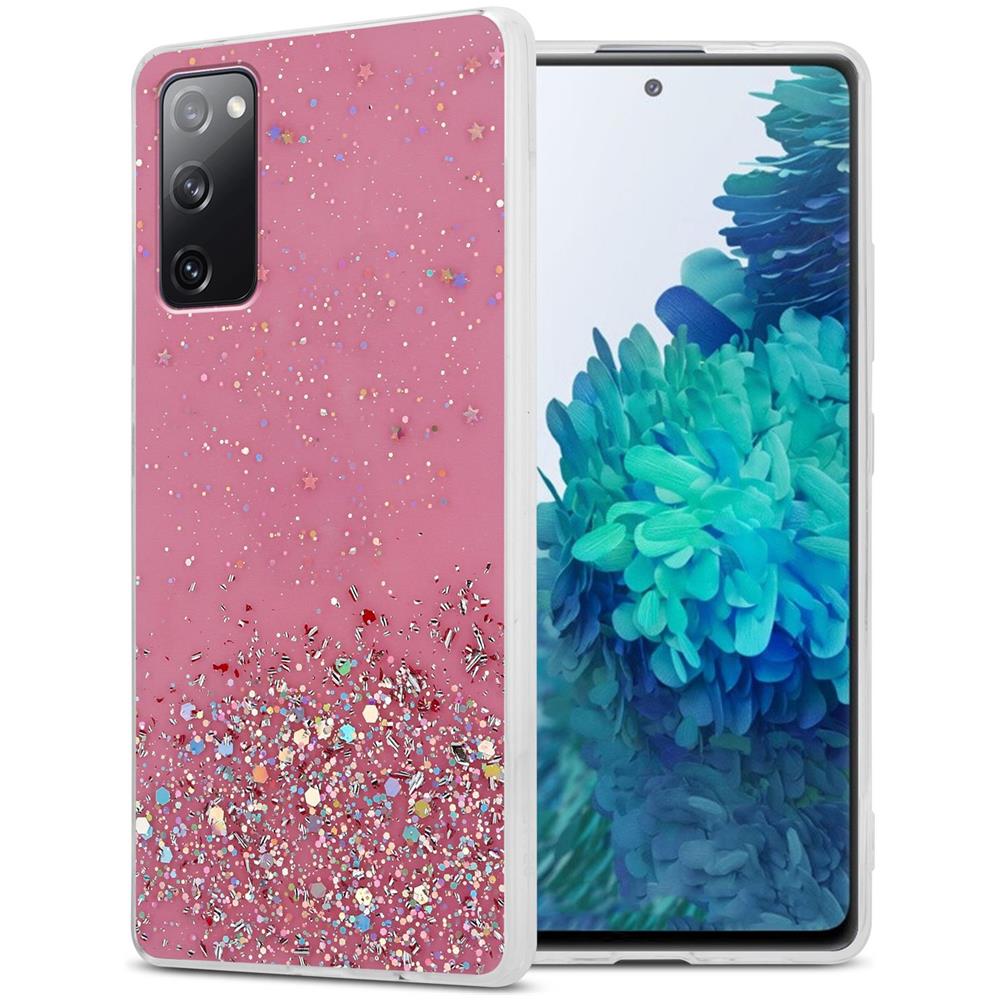 Custodia Compatibile Con Samsung Galaxy S20 Fe In Rosa Con Glitter - Coperchio Protettivo In Silicone Tpu Flessibile Con Glitter Scintillanti - Foto 1
