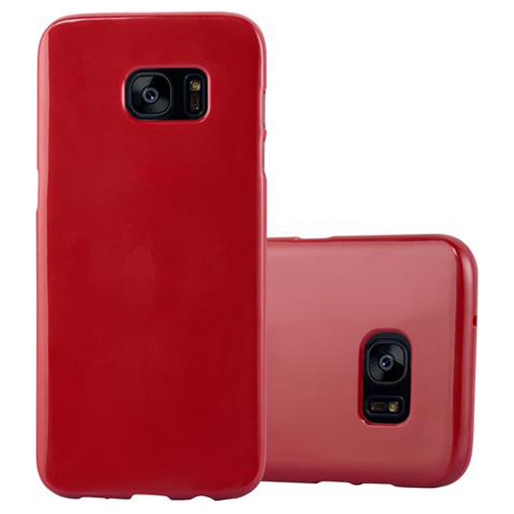 Custodia Compatibile Con Samsung Galaxy S7 Edge In Jelly Rosso - Coperchio Protettivo In Silicone Tpu Flessibile - Foto 1
