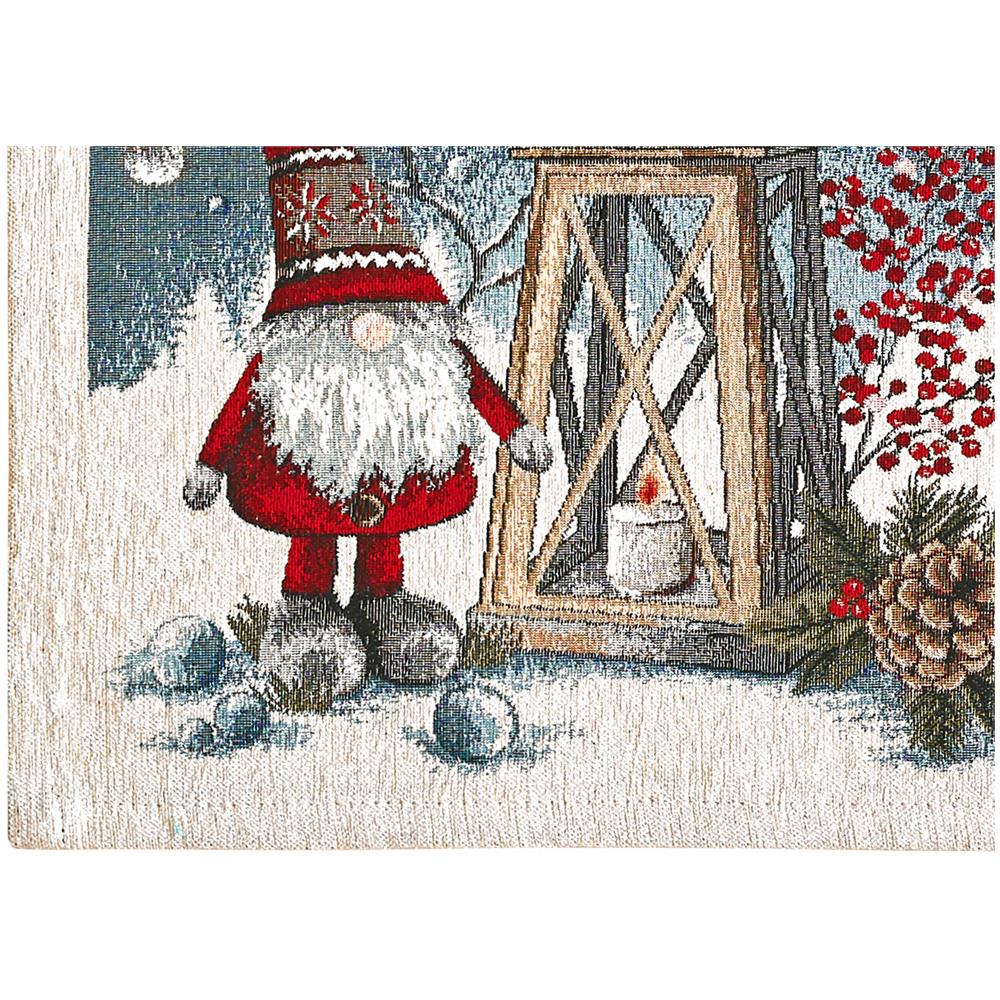 Tovaglia Centrino Runner Tavolo Fantasie Natalizie Centrotavola Cinigliato Made Italy 40x130 Lanterna - Foto 2