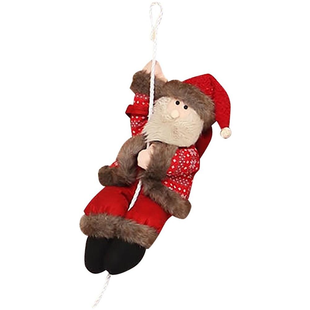 Figura Decorativa Natalizia Babbo Natale E Mamma Natale Che Si Baciano, Poliresina 9x18x18.5 Cm, Romantica Per Albero E Casa