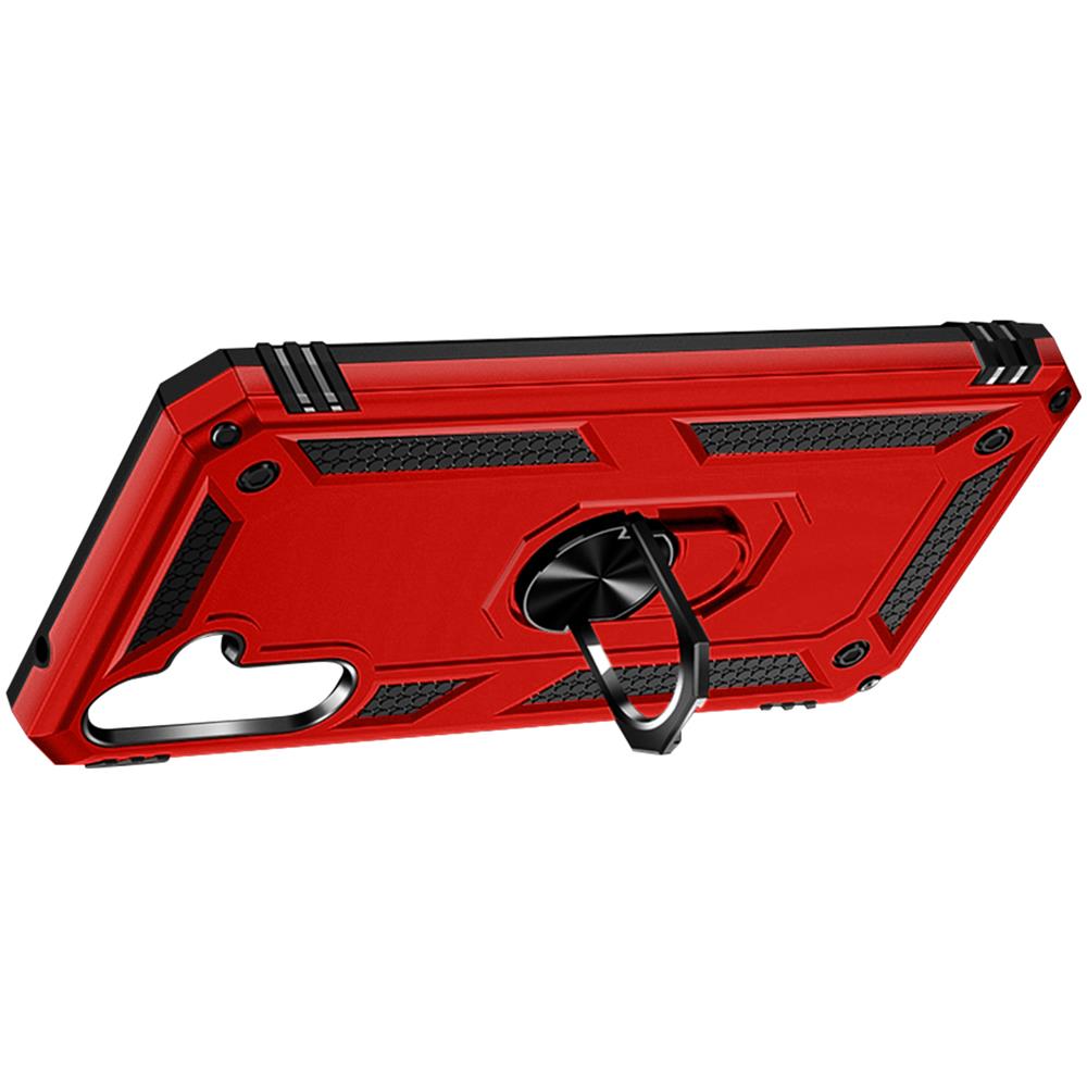 Cover Per Samsung A34 5g Antiurto Ibrida Anello Sostegno Funzione Supporto Rossa - Foto 2