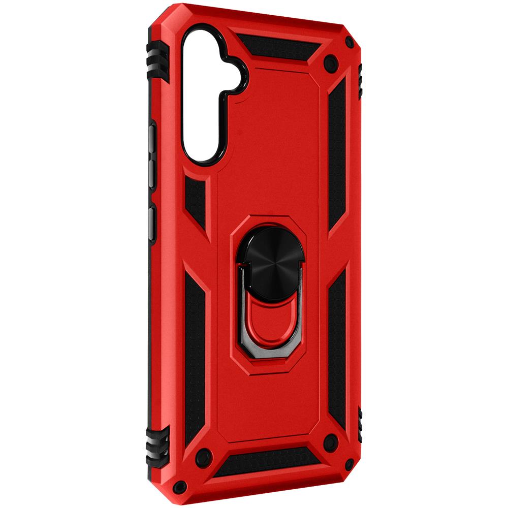 Cover Per Samsung A34 5g Antiurto Ibrida Anello Sostegno Funzione Supporto Rossa - Foto 1