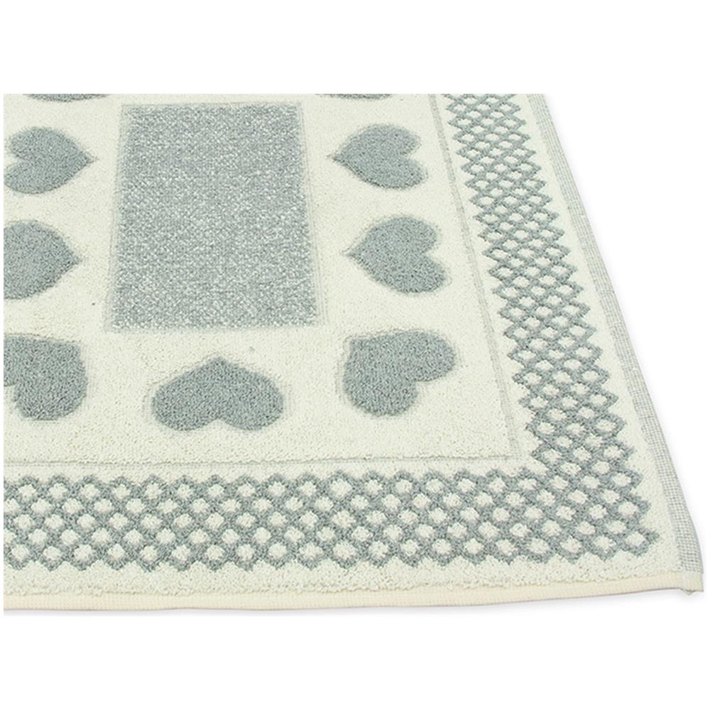 Tappeto Bagno Doccia Spugna Tappetino Assorbente Cotone Pelo Corto Mod. Love O.b 60x120 Grigio - Foto 2