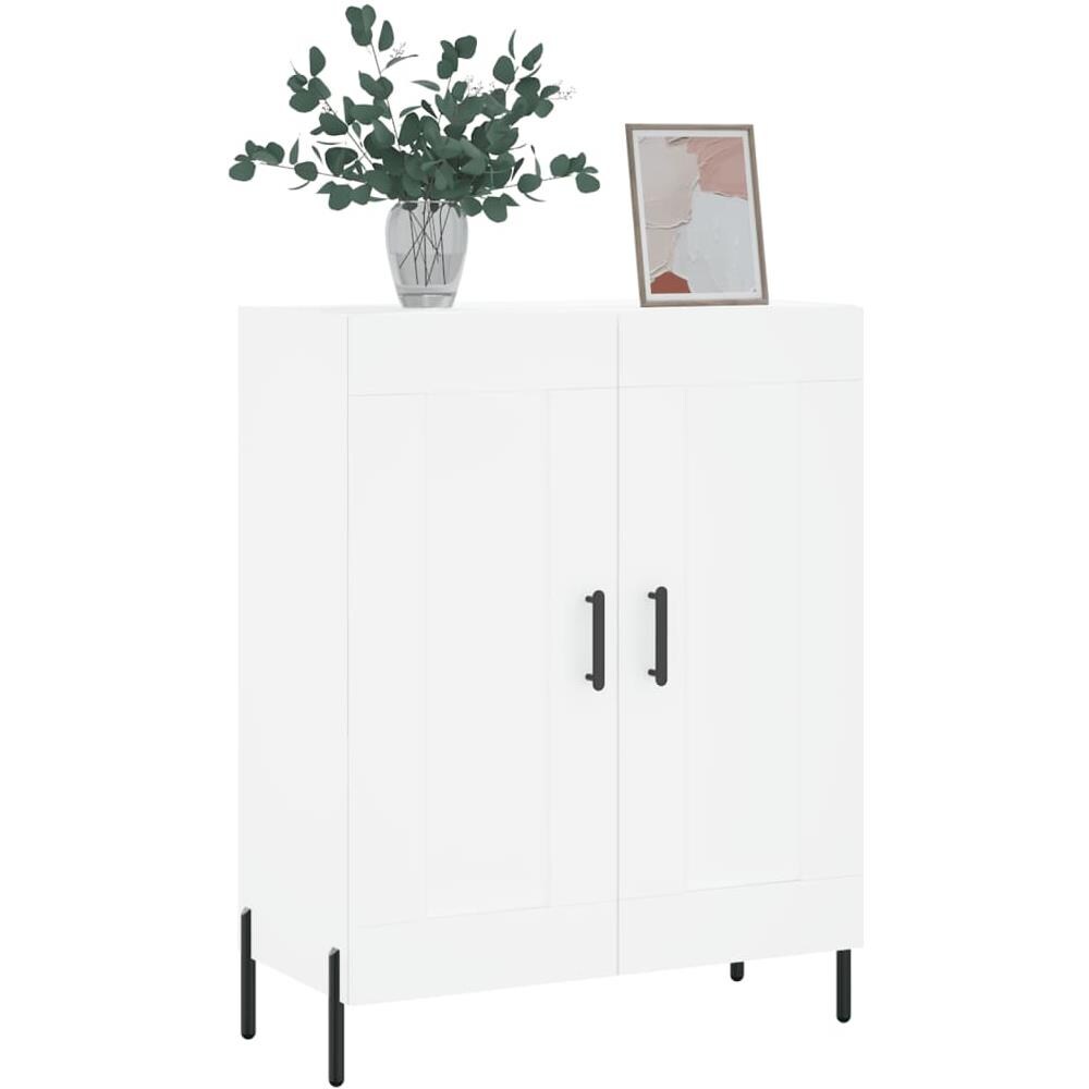 Credenza Bianca 69,5x34x90 Cm In Legno Multistrato - Foto 3