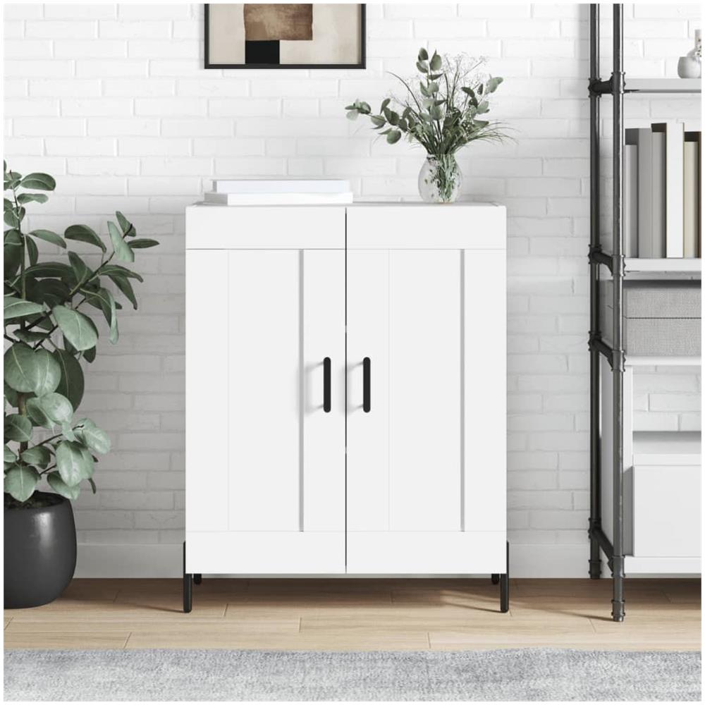 Credenza Bianca 69,5x34x90 Cm In Legno Multistrato - Foto 1