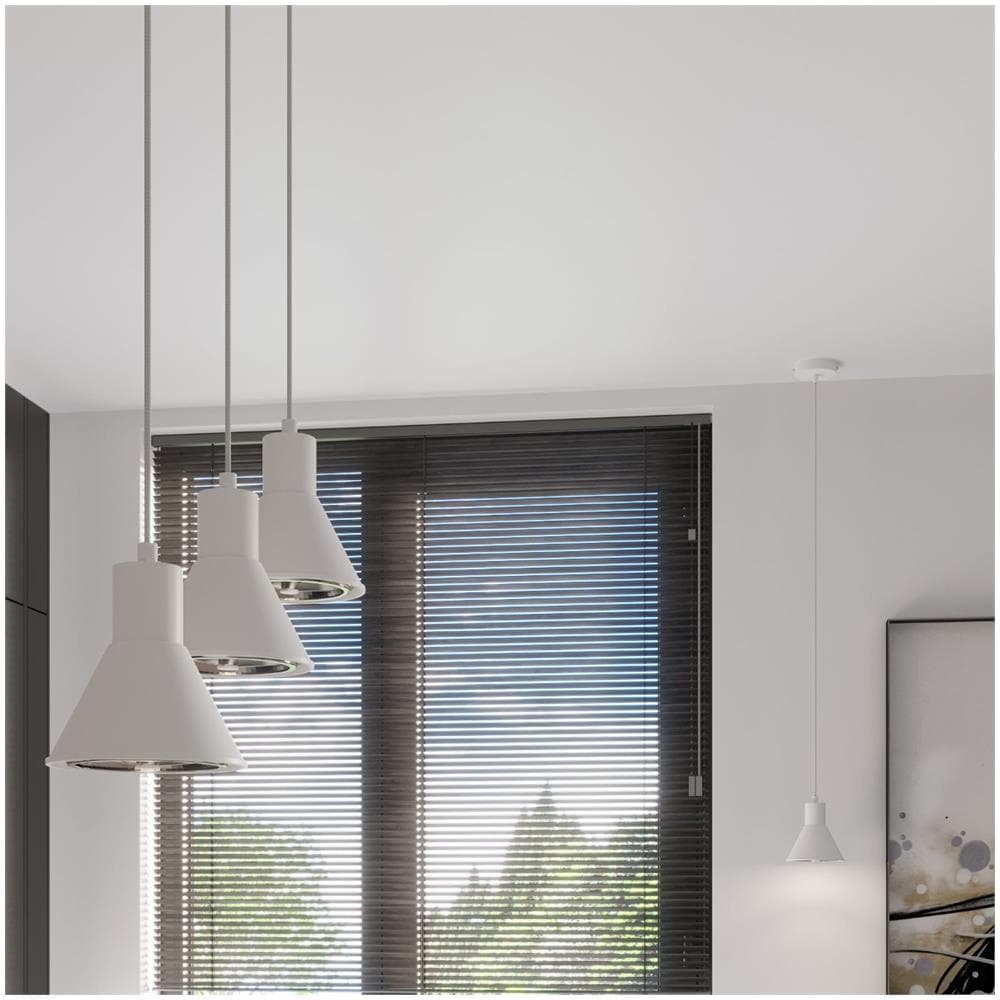 Lampada A Sospensione Taleja 1 Bianco [es111] Sl. 0987 - Moderno Lampade A Sospensione Bianco 120x14x14 Cm - Foto 1