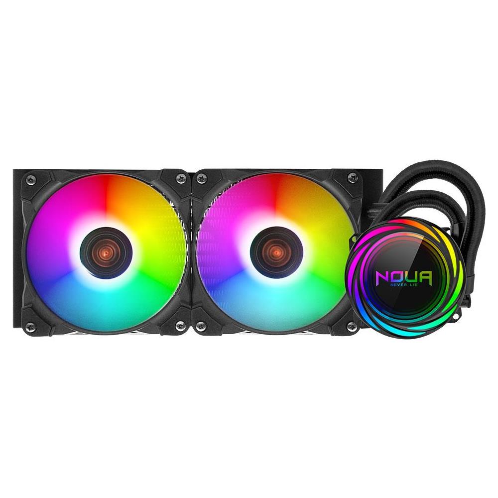 Dissipatore a Liquido Noua Polaris Pro LM240P Argb TDP 260W Dual Pump Cpu Intel 1700/1200 Amd Am4 2*Fan 120mm Argb - Foto 1