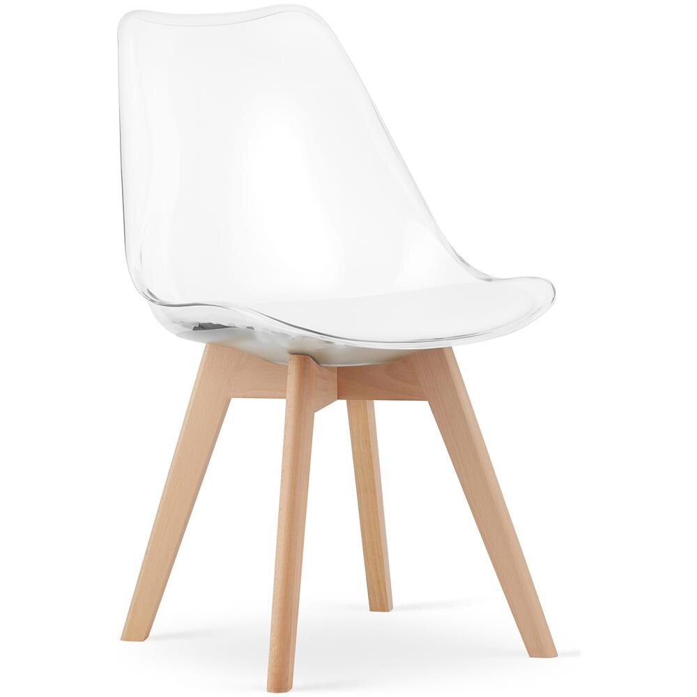 Sedia RIXK - Design trasparente con gambe naturali x 3 - Foto 2