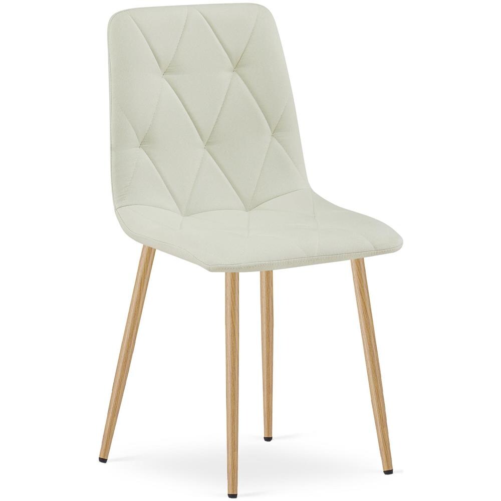 Sedia imbottita TYRA - Elegante beige per soggiorno x 2 - Foto 2