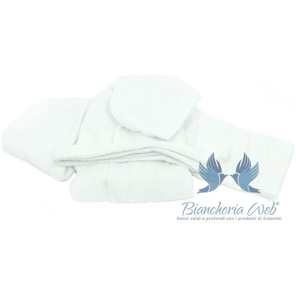 Accappatoio Per Bambini In Spugna Modello Children Colore Bianco 8 Anni Bianco - Foto 1