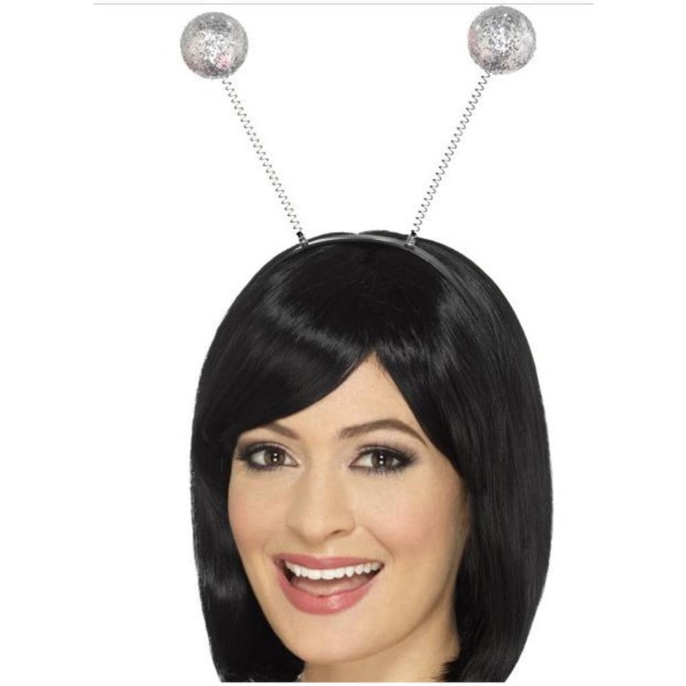 Cerchietto Con Antenne E Sfere Argento Taglia Unica - Foto 1