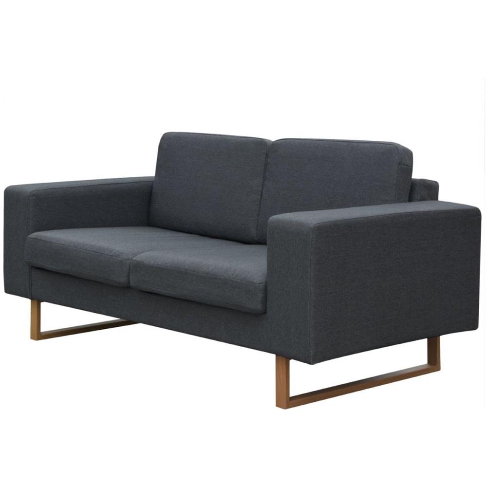 Set Di Diavani A 2 Posti E 3 Posti Grigio Scuro - Foto 2