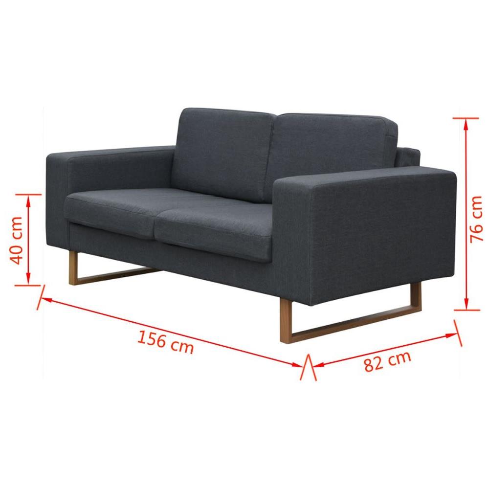 Set Di Diavani A 2 Posti E 3 Posti Grigio Scuro - Foto 15