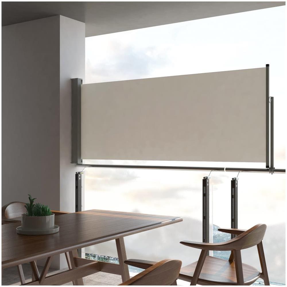 Tenda Da Sole Laterale Retrattile 100 X 300 Cm Crema - Foto 2