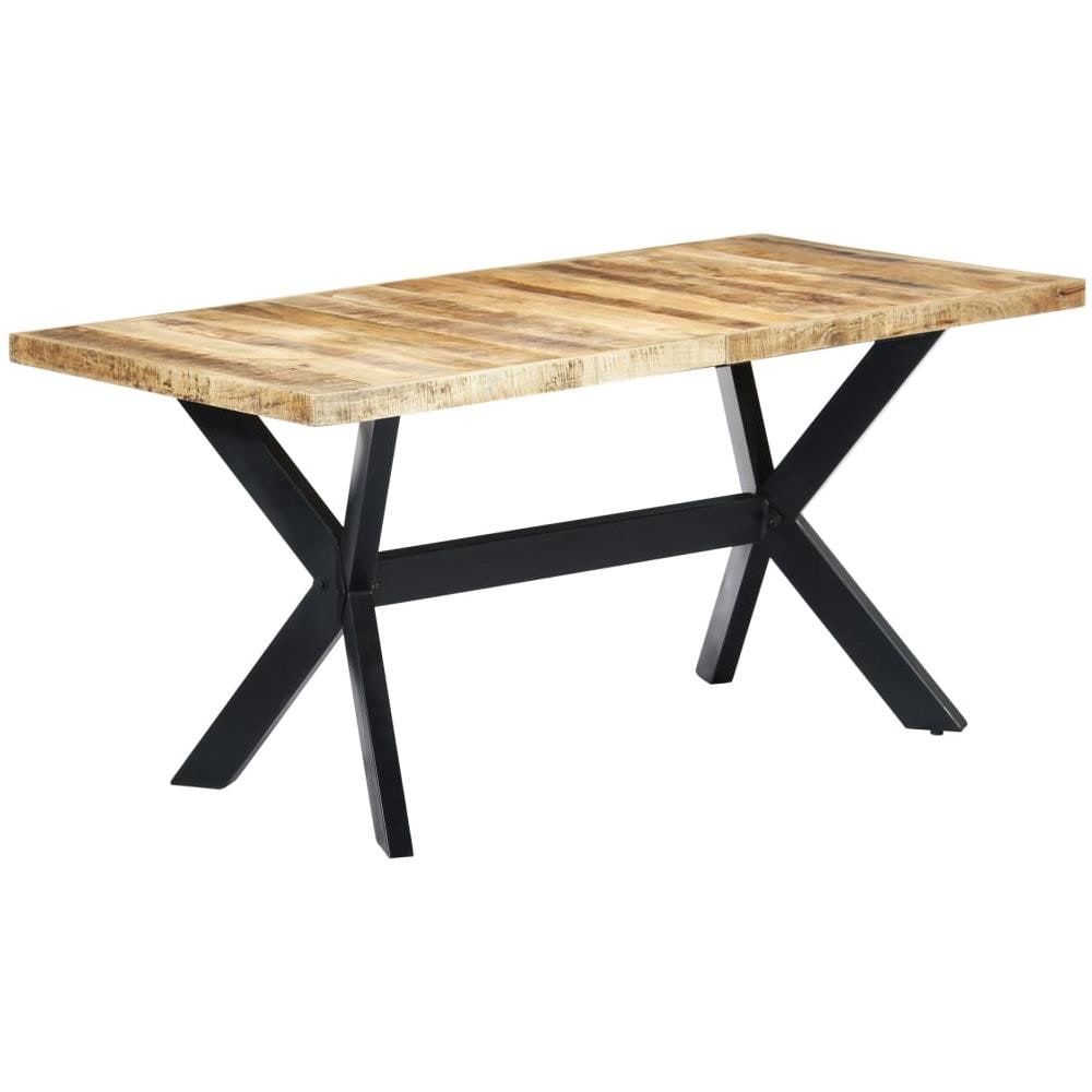 Tavolo Da Pranzo 160x80x75 Cm In Legno Massello Di Mango - Foto 8