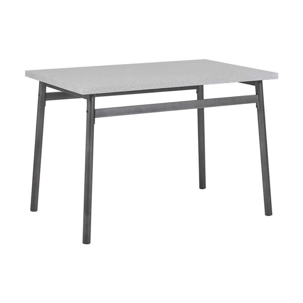 Set Da Pranzo Grigio Screziato / Nero 4 Posti 110 X 70 Cm Velden - Foto 2