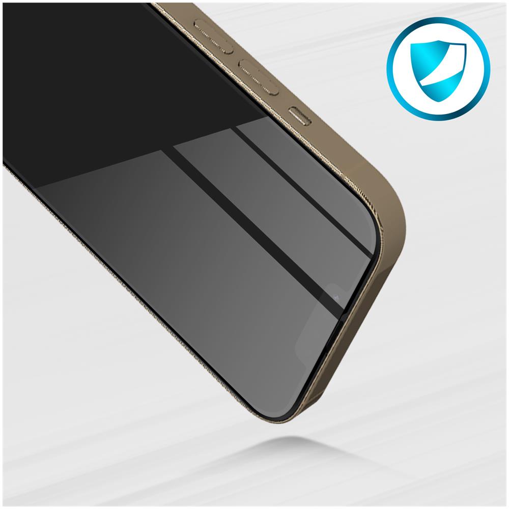 Vetro Temperato Iphone 13 Pro Max Durezza 9h Aderenza Totale Bordo Nero - Foto 2