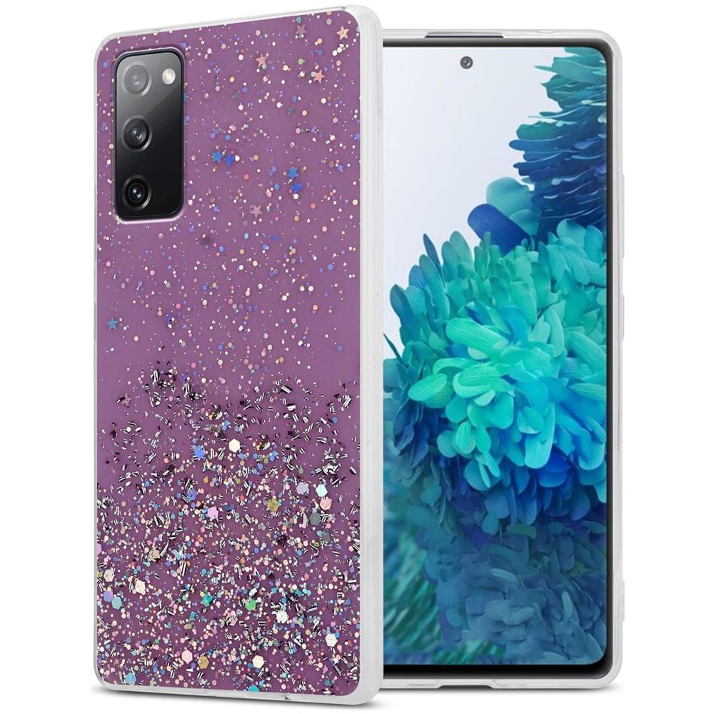Custodia Compatibile Con Samsung Galaxy S20 Fe In Viola Con Glitter - Coperchio Protettivo In Silicone Tpu Flessibile Con Glitter Scintillanti - Foto 1