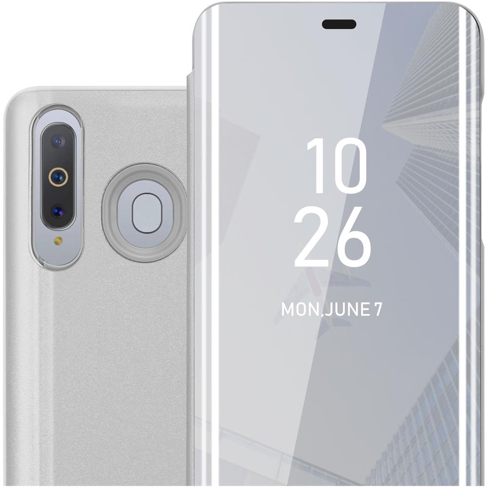 Custodia Compatibile Con Samsung Galaxy A8s In Agata Argento - Clear View Specchio Coperchio Protettivo Con Funzione Di Supporto Protezione A 360 Gradi - Foto 1
