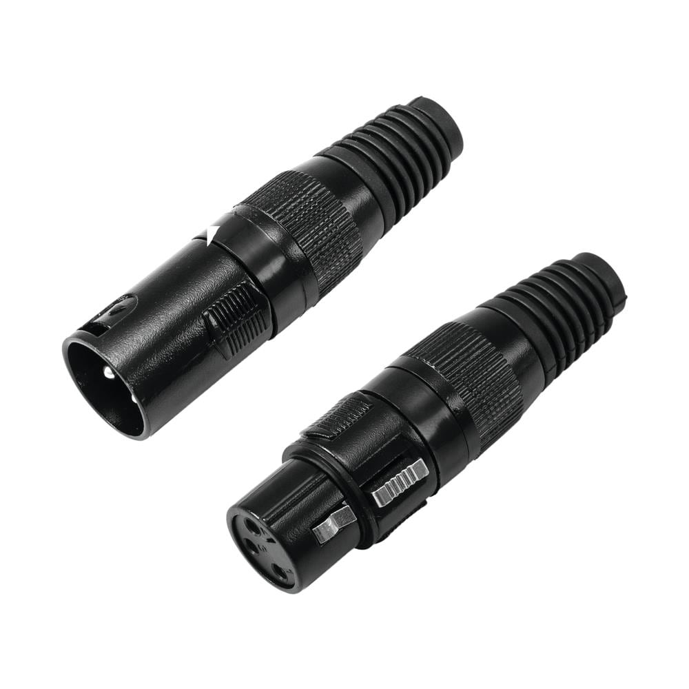 Xlr Socket / plug Set 3pin Black Housing 5x - Foto 1