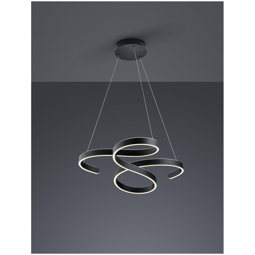 Francis Sospensione Led Vortici Antracite Con Regolazione Intensita' Con Interruttore D. 72cm - Foto 1