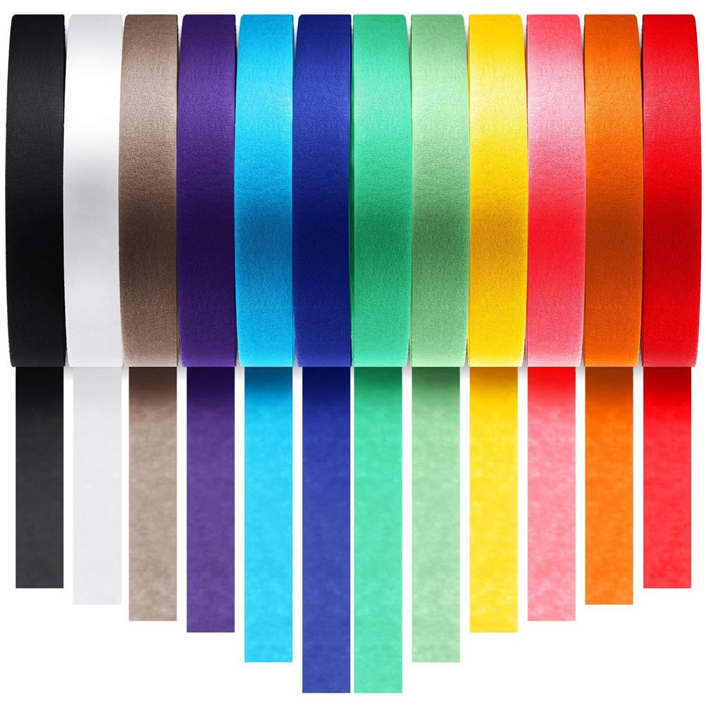 Nastro Per Mascheratura Diversi Colori (18 Mm / 10 M) Confezione Da 12 - Foto 1