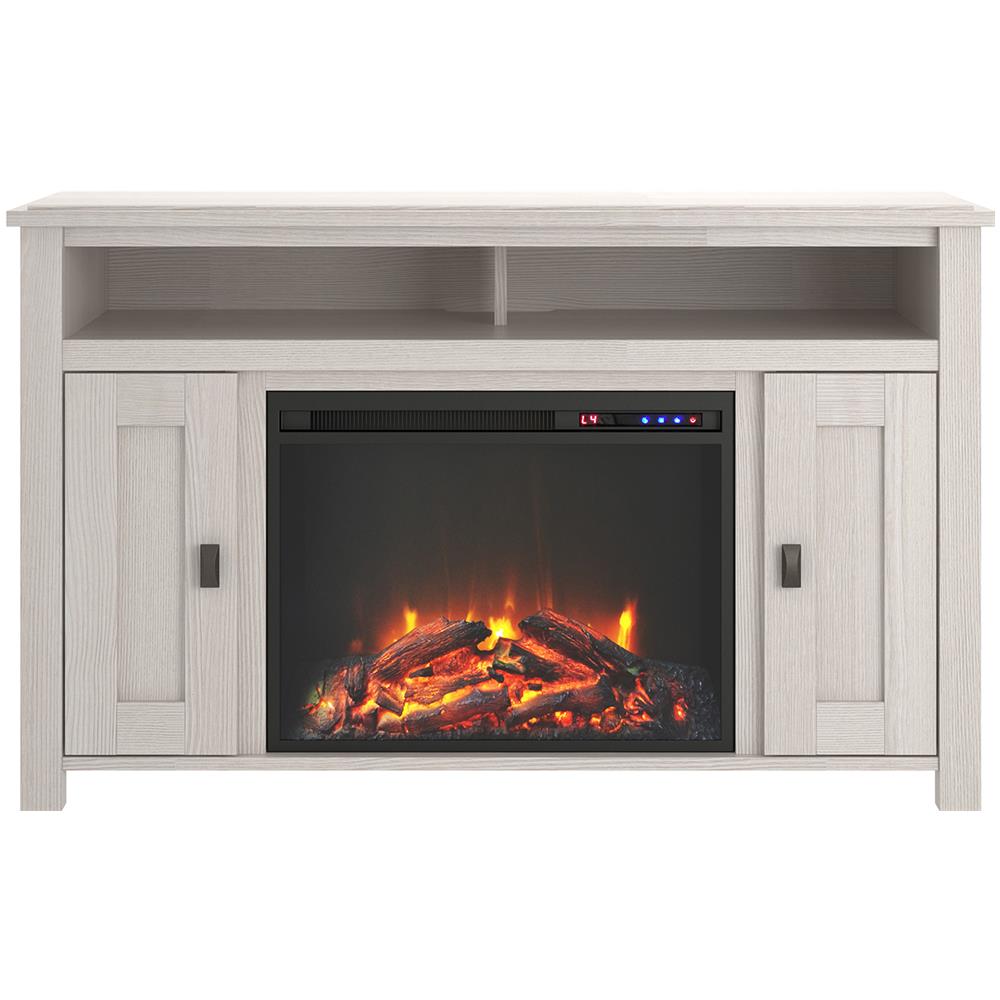 Farmington Caminetto A 2 Porte In Truciolare Bianco - Foto 2