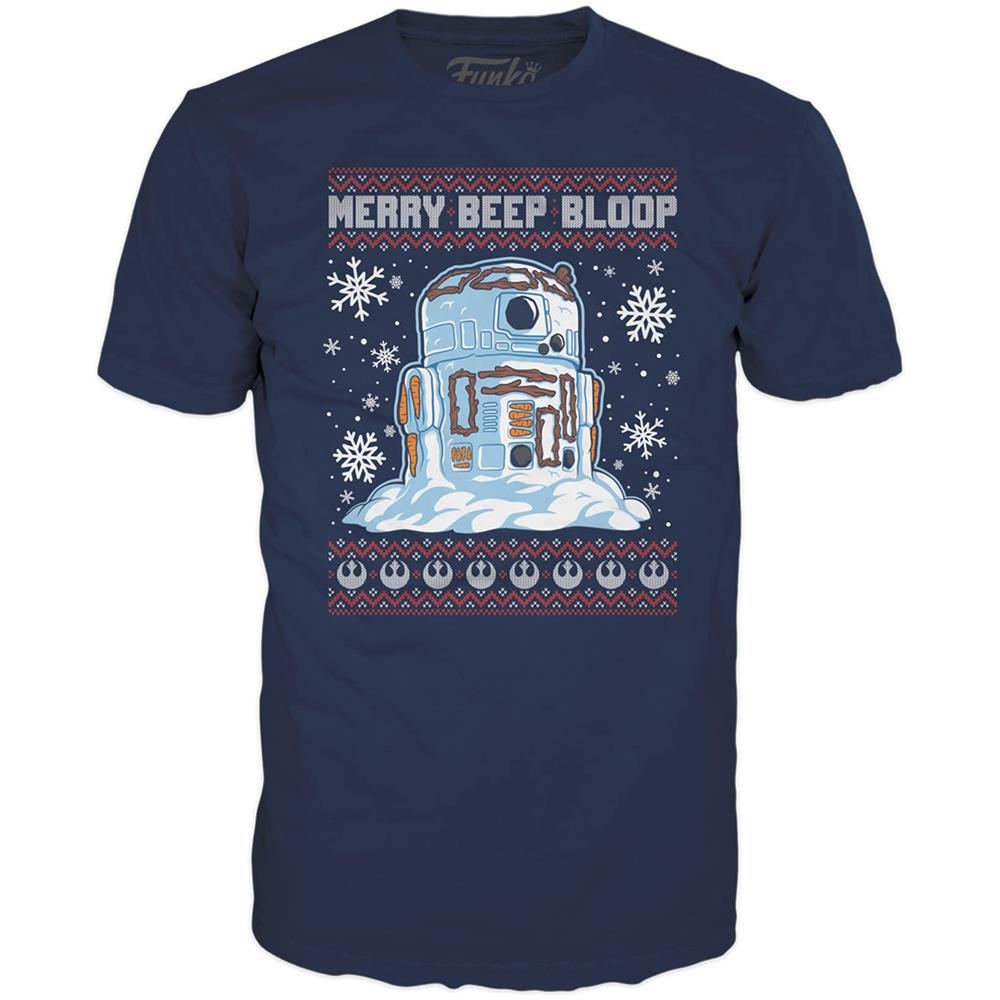 Maglietta Funko Pop: Star Wars Holiday - R2 - D2 Pupazzo Di Neve - M - Foto 1