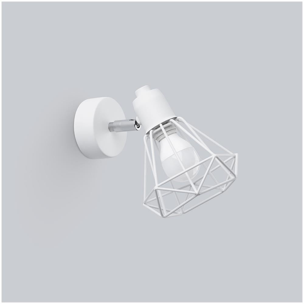 Lampada Da Parete Artemis 1 Bianco Sl. 1102 - Moderno Lampade Da Parete Bianco 18x18x15 Cm - Foto 2