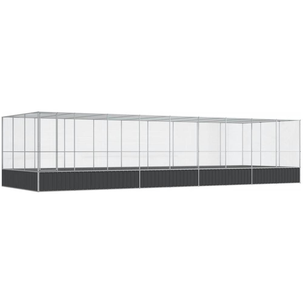 Voliera con Estensione Argento 932x307x212 cm in Acciaio - Foto 1